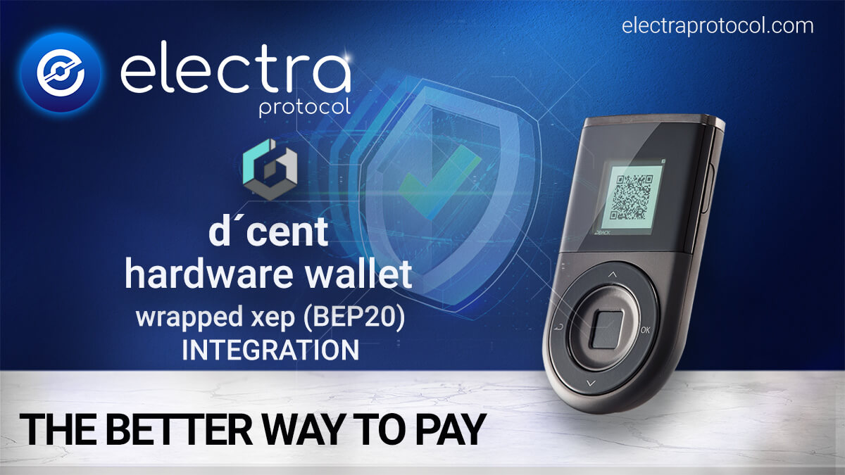WXEP Wallet - D'CENT Wallet - hardware wallet - Electra Protocol tokens