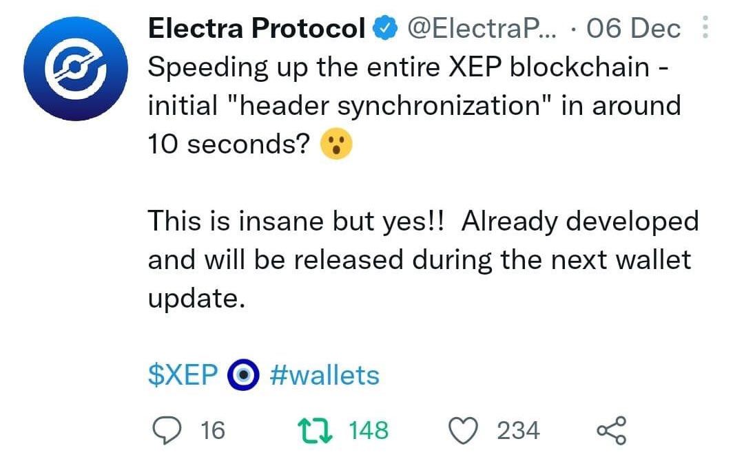 XEP wallet - initial header synchronization faster