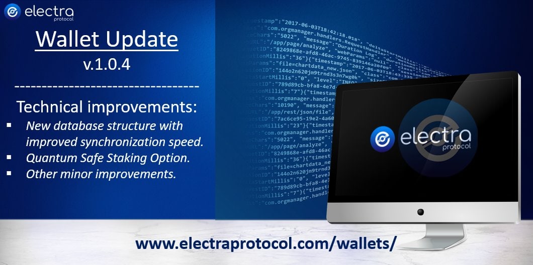 XEP Desktop Wallet v1.0.4 - QT Wallet - Electra Protocol Wallet Update - March 2022